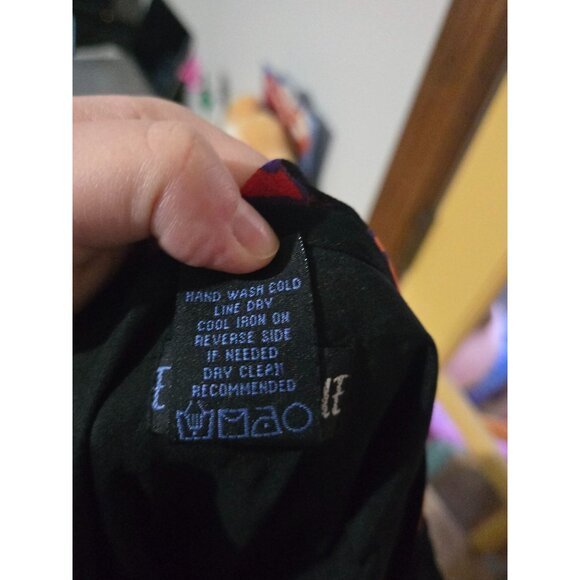 Eva Blue Dark Floral Maxi Dress Size 14 Fairygrunge Y2K Asymmetrical Boho 90s - Picture 6 of 9